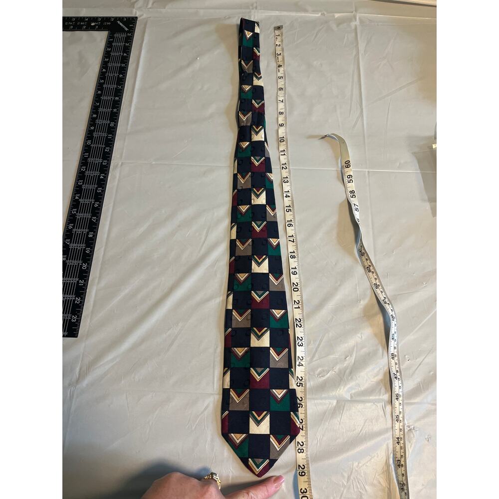 Vintage Robert Talbott | Talbott Studio Carmel Valley Geometric Print Silk Tie - Picture 2 of 6